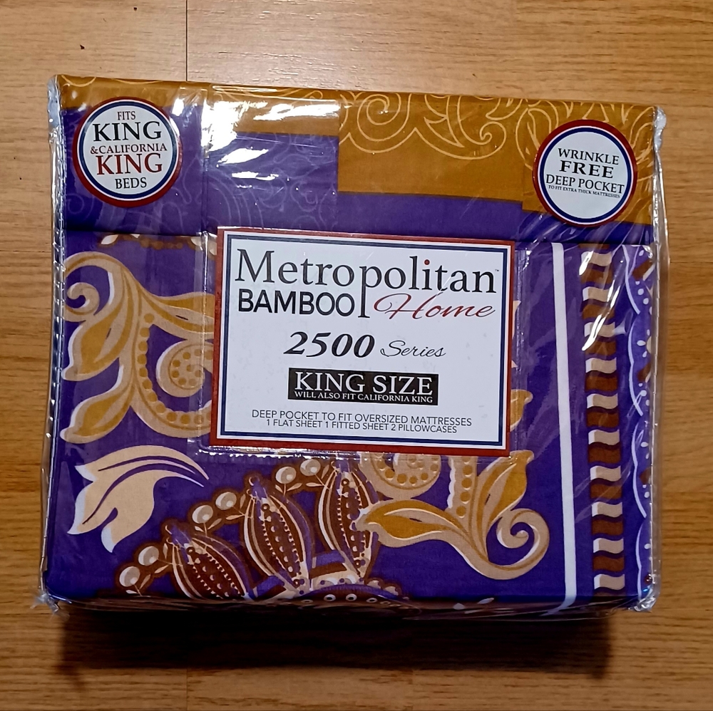 Metropolitan Bamboo 4PC King Size Sheet Set